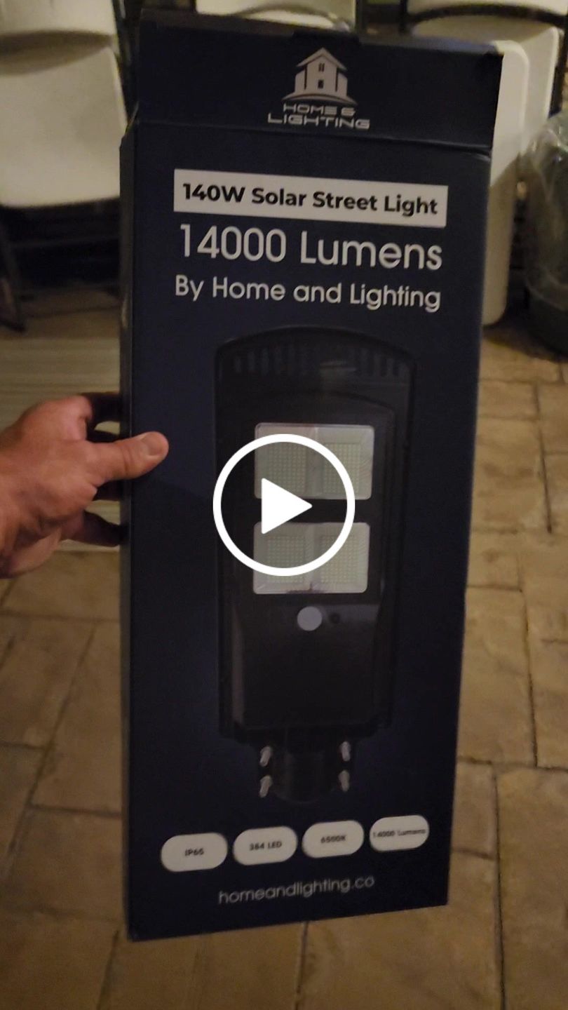Customer video review of 118 LED Solar Light 1000LM + 140W Solar Street Light 14000LM Bundle Offer