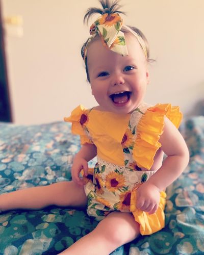 Customer photo review of Lexi Sunflower Romper