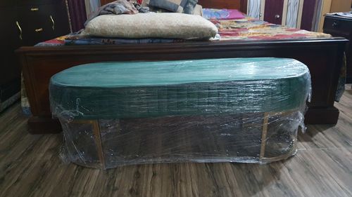 Customer photo review of 3 Seater Luxury Wooden Stool With Steel Stand -479