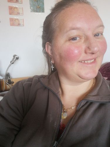 Customer photo review of FAITH EARRINGS. - WHITE GOLD