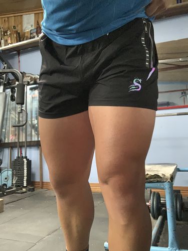 Customer photo review of Trip Reflective - Quads of the Gods - Flex- Lifting Shorts - Black
