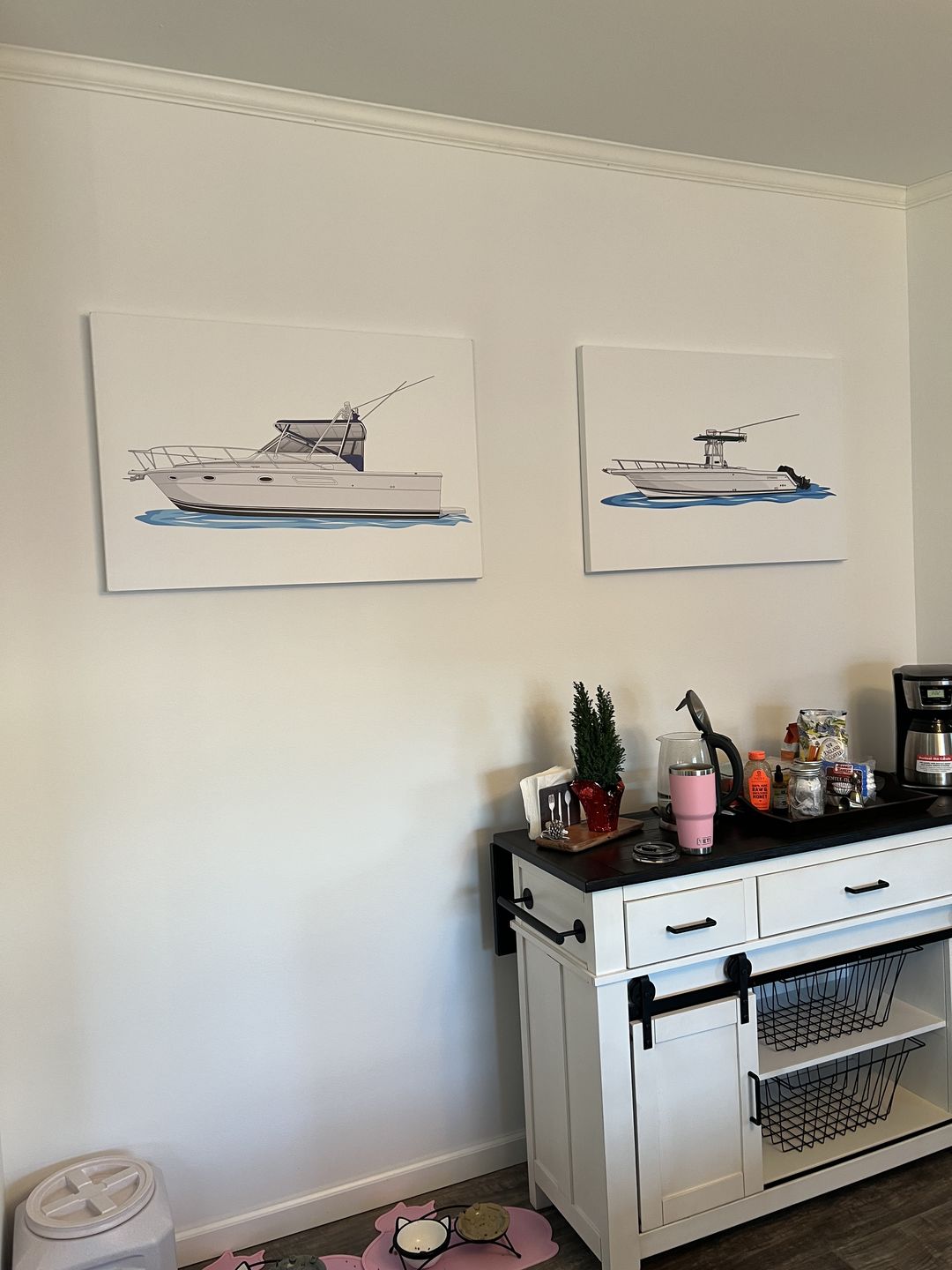 Customer photo review of Custom Boat Print
