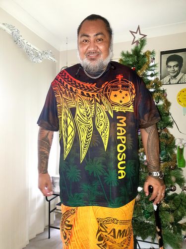 Customer photo review of Samoa Personalised T-shirt - Polynesian Wings (Reggae)