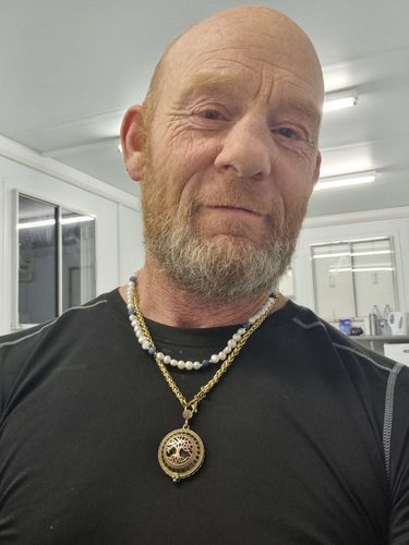 Customer photo review of Cobalt Blue - Real Pearl Necklace