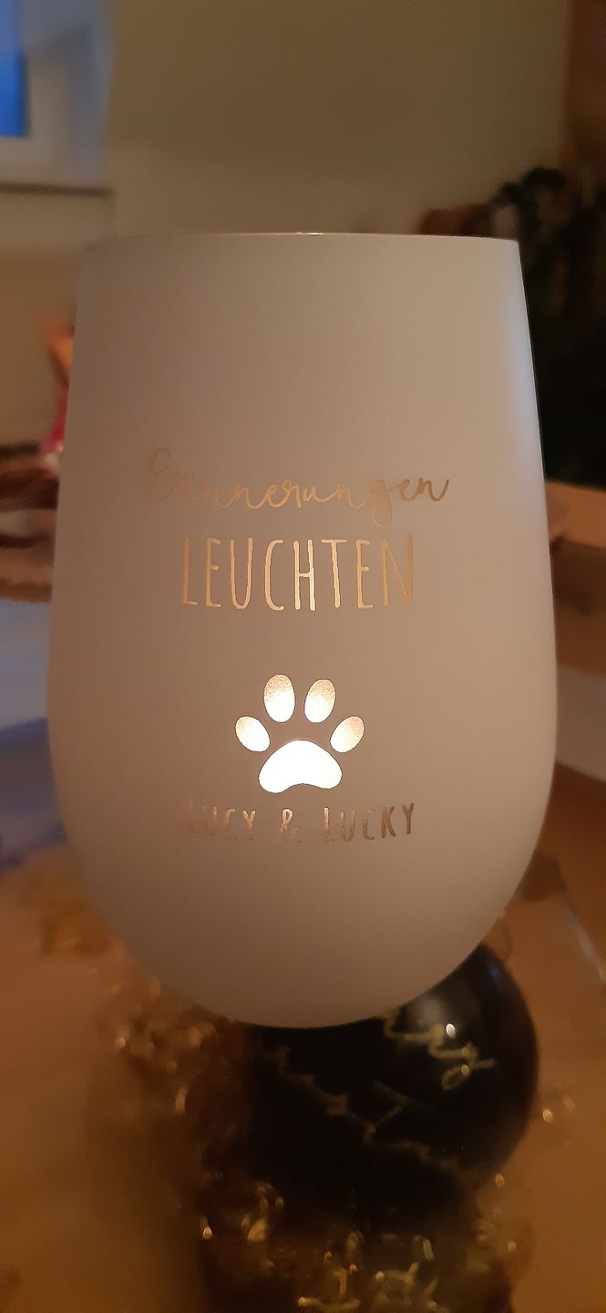 Customer photo review of Erinnerungen leuchten - Individuelles Trauerlicht