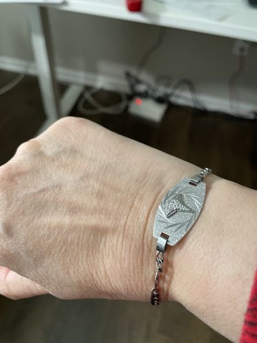 Customer photo review of Medical ID Figaro Link Bracelet