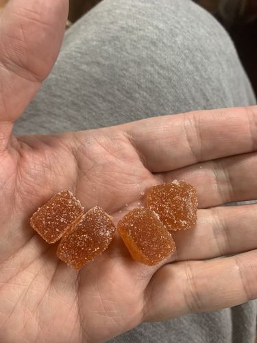 Customer photo review of Delta 9 THC Gummies Mango 300MG