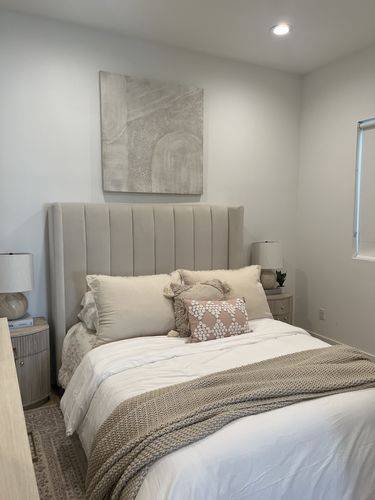 Customer photo review of CHANDLER BED - CREAM VELVET