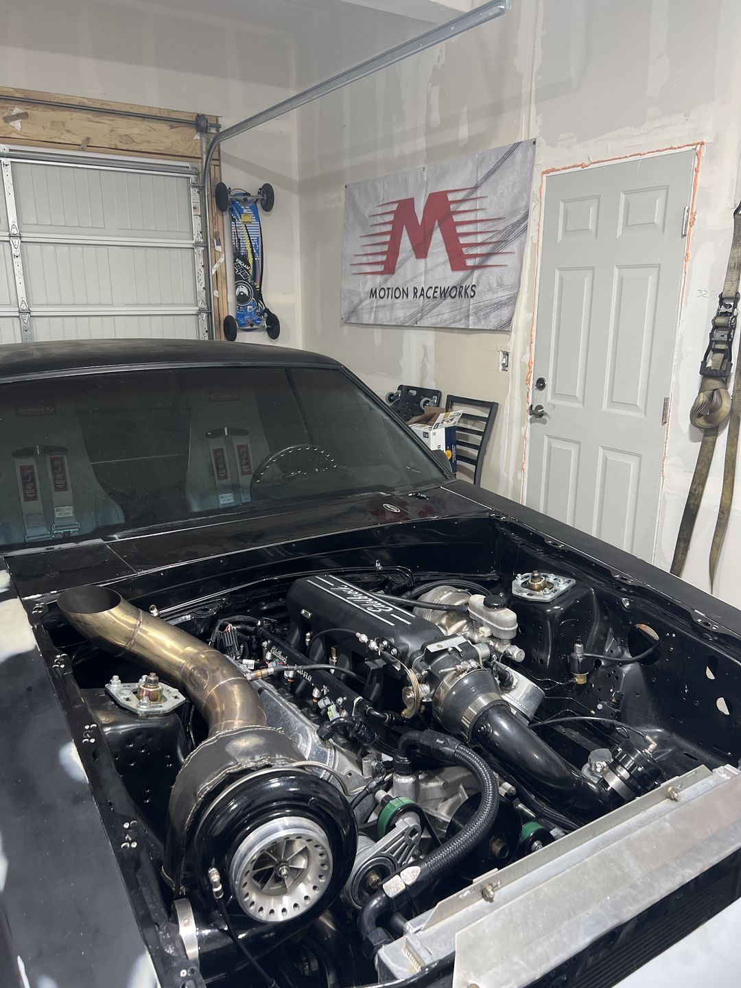 Customer photo review of Motion Raceworks Shop Banner 3'x6'