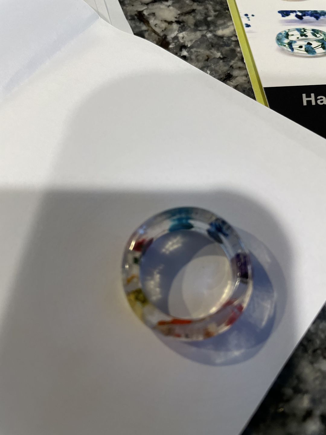 Customer photo review of Wildflower Ring with Cremation Ash