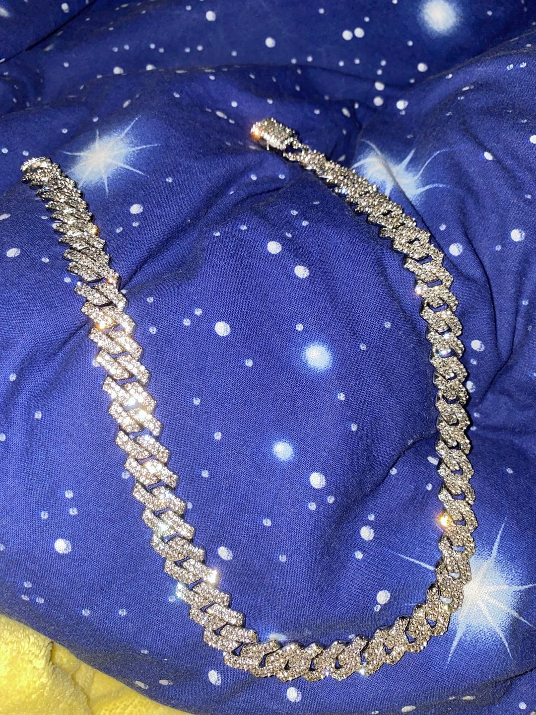 Customer photo review of 8-12mm Iced Prong Cuban Chain