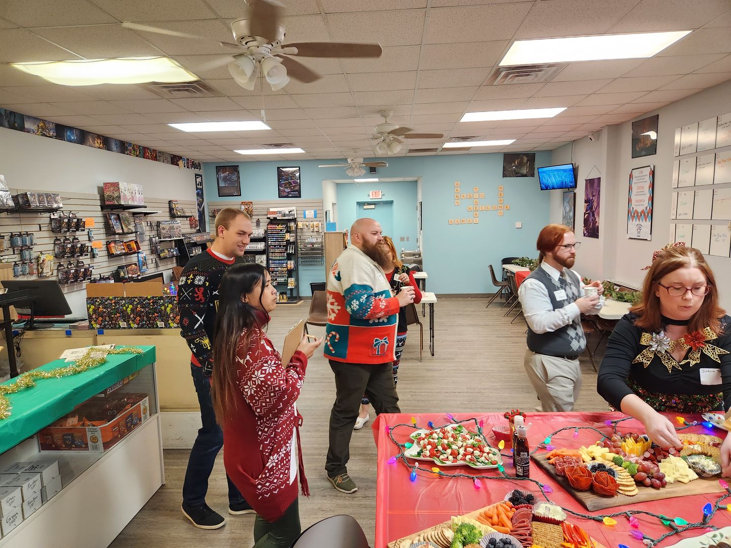 Customer photo review of Office Christmas Sweater Party Murder Mystery Game Kit
