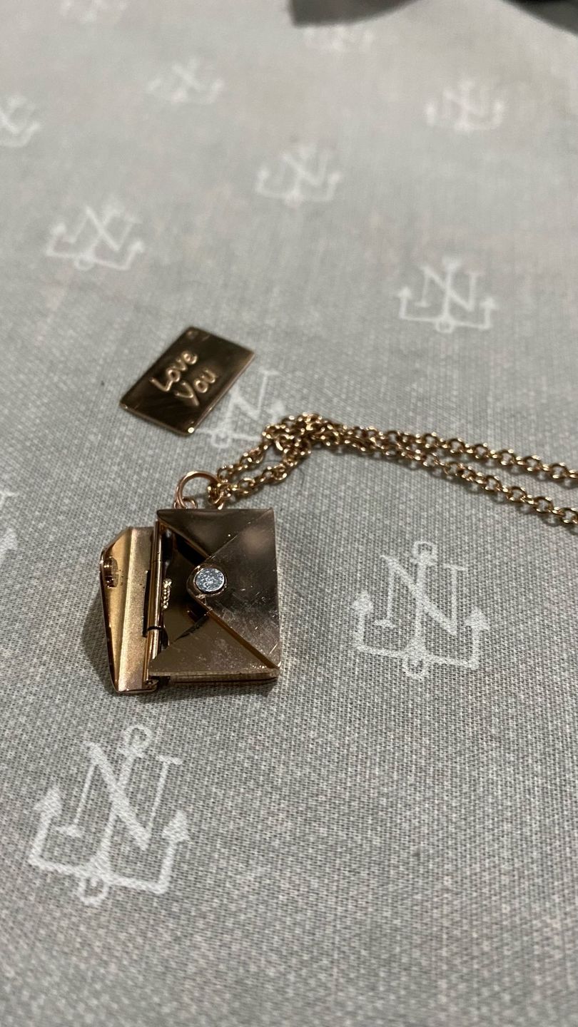 Customer photo review of Personalized Love Letter Necklace