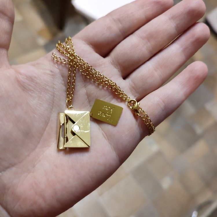 Customer photo review of Personalized Love Letter Necklace