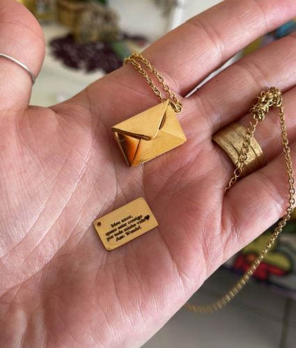 Customer photo review of Personalized Love Letter Necklace