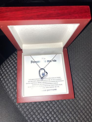Customer photo review of Collier Amour Éternel - À la femme de ma vie - N'oublie jamais...
