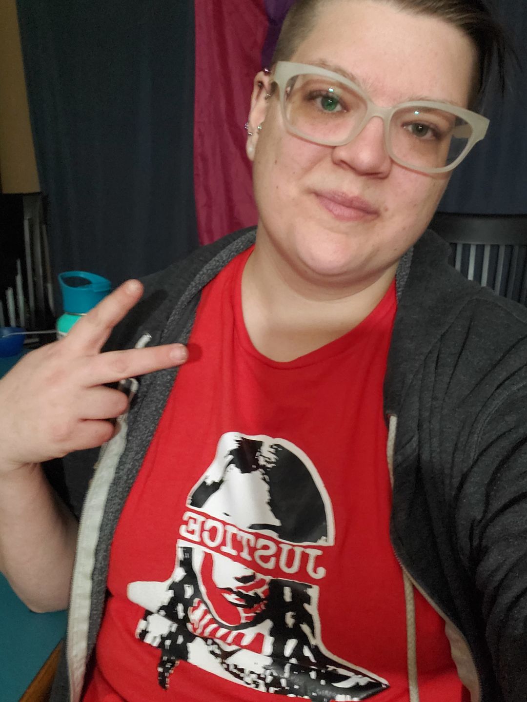 Customer photo review of JUSTICE T-shirt