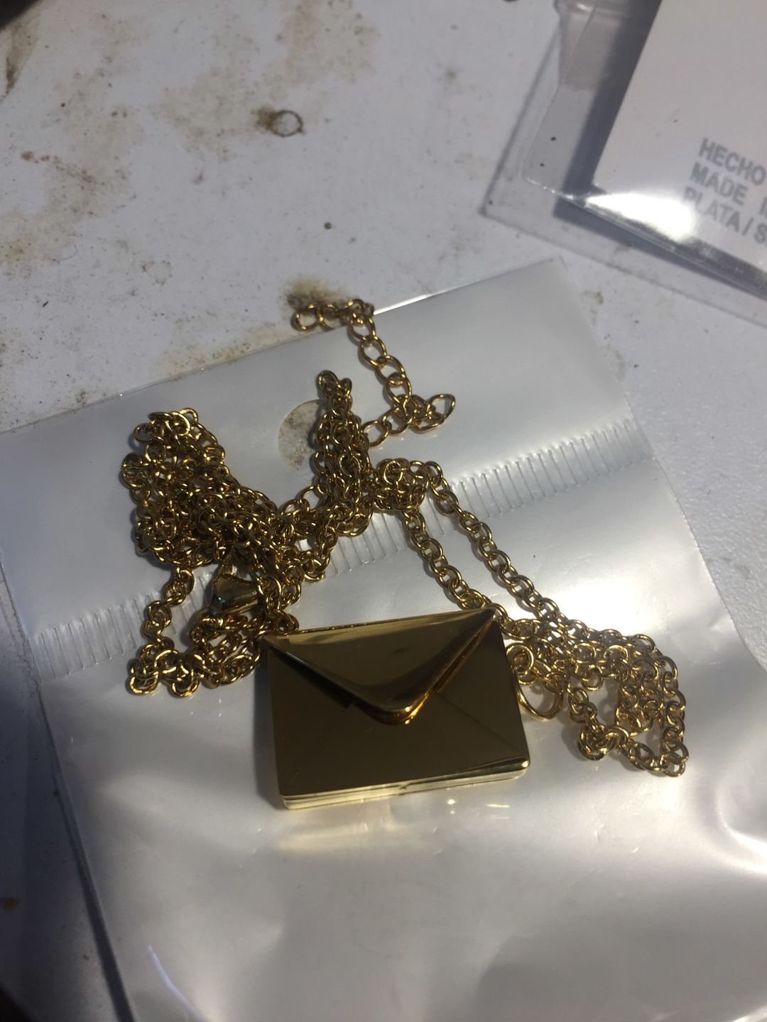Customer photo review of Personalized Love Letter Necklace