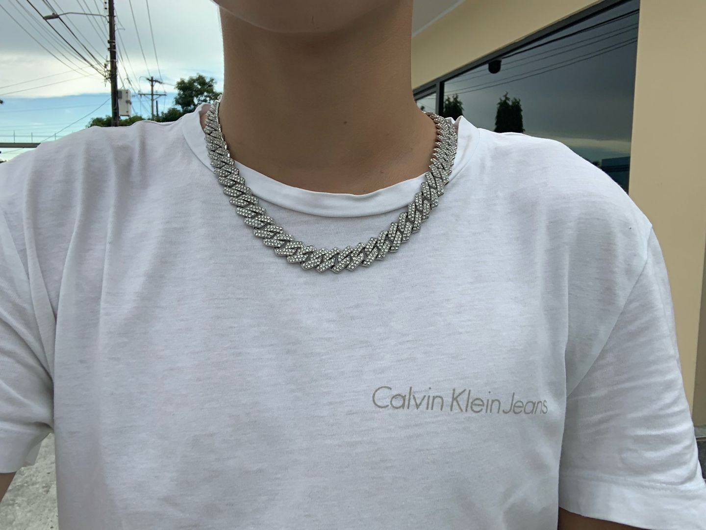 Customer photo review of 8-12mm Iced Prong Cuban Chain