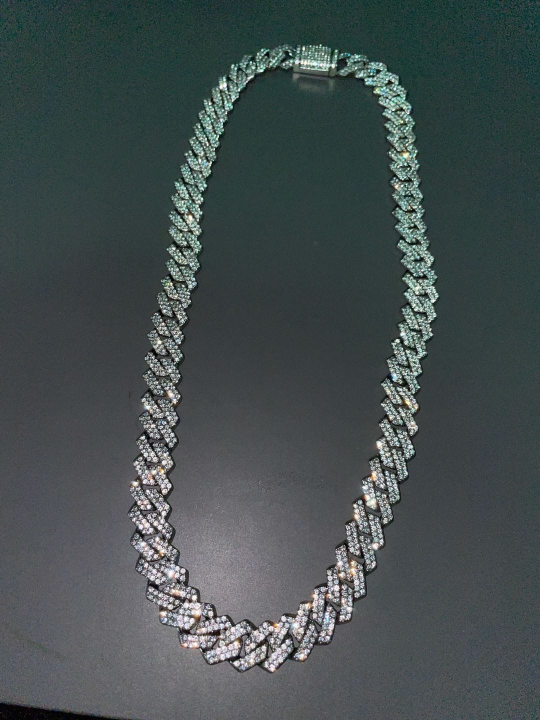 Customer photo review of 8-12mm Iced Prong Cuban Chain