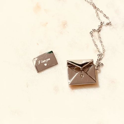 Customer photo review of Personalized Love Letter Necklace