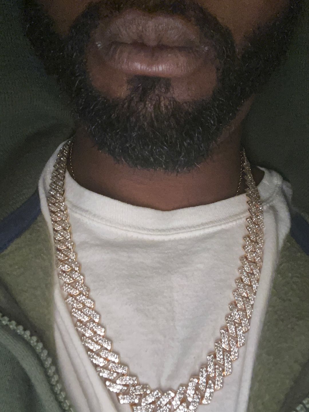 Customer photo review of 8-12mm Iced Prong Cuban Chain