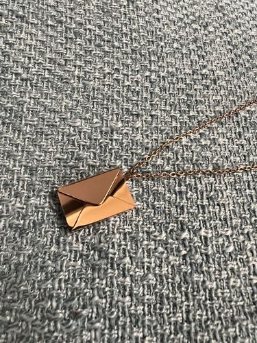 Customer photo review of Personalized Love Letter Necklace