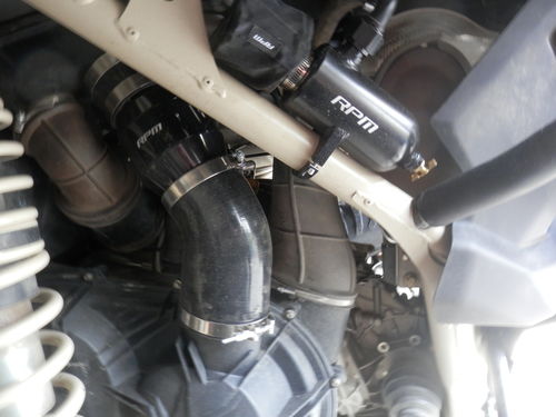 Customer photo review of RPM SxS Dual Baffle Can-Am Maverick X3 Oil Catch Can