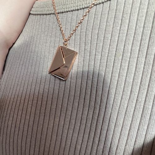 Customer photo review of Personalized Love Letter Necklace