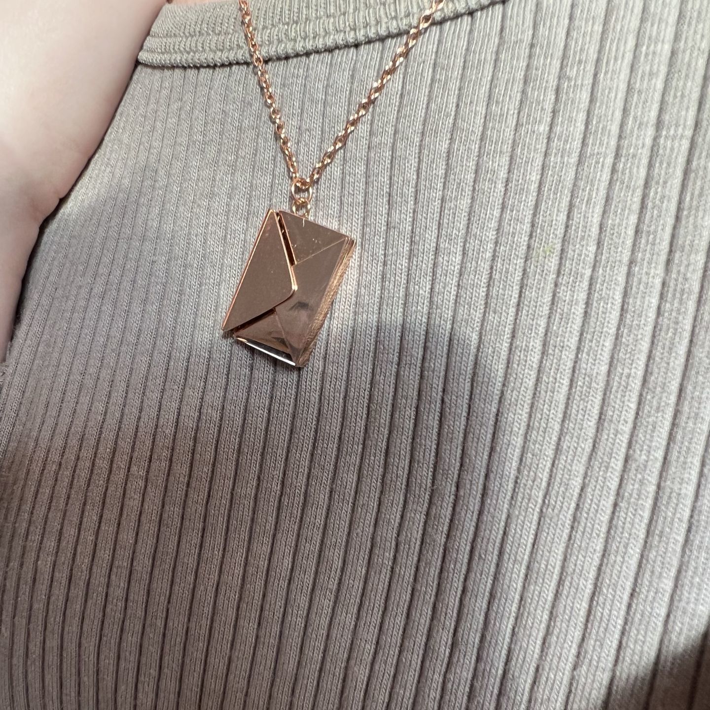 Customer photo review of Personalized Love Letter Necklace
