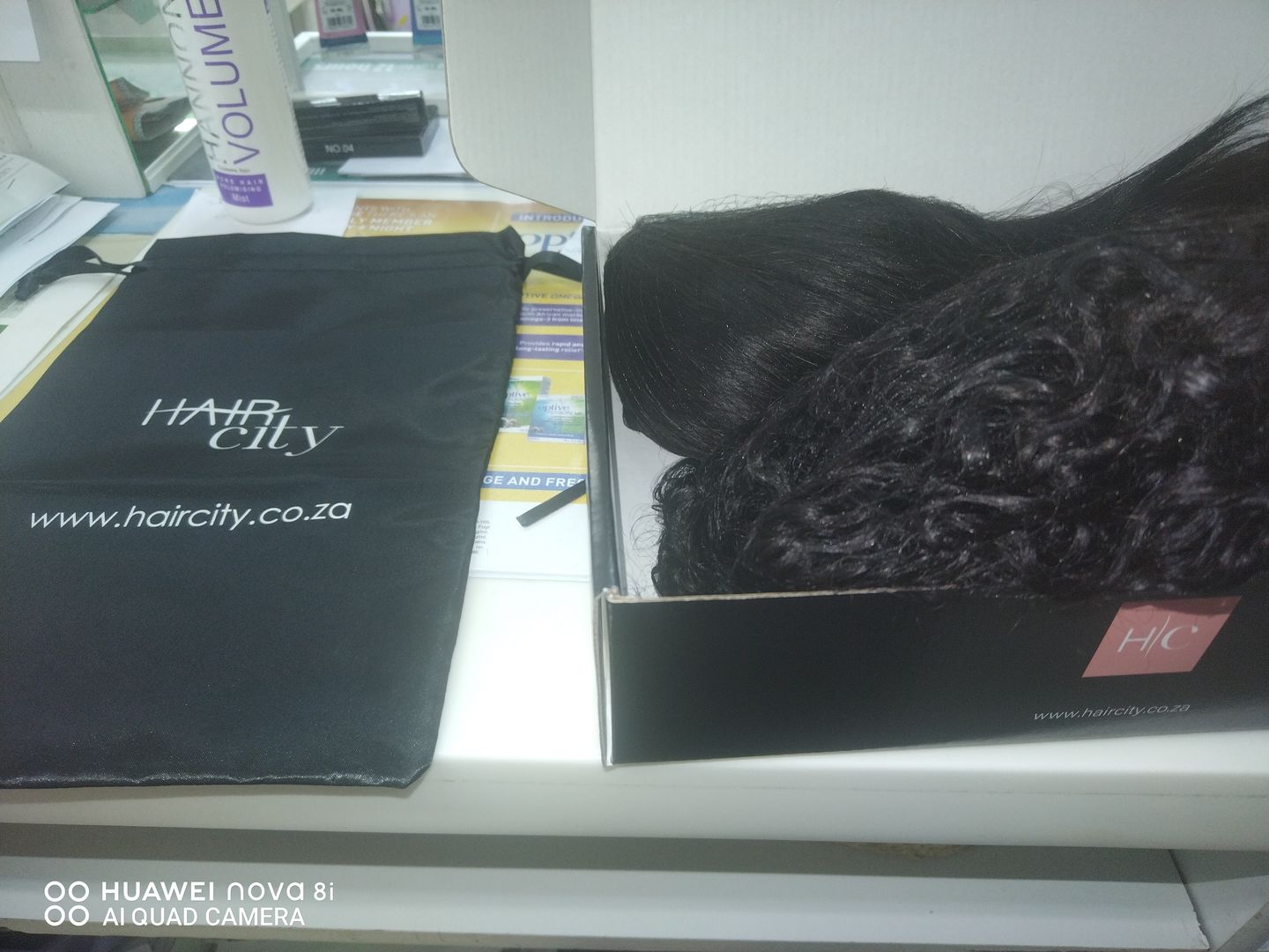 Customer photo review of Brazilian Middle Part 8inch Combo