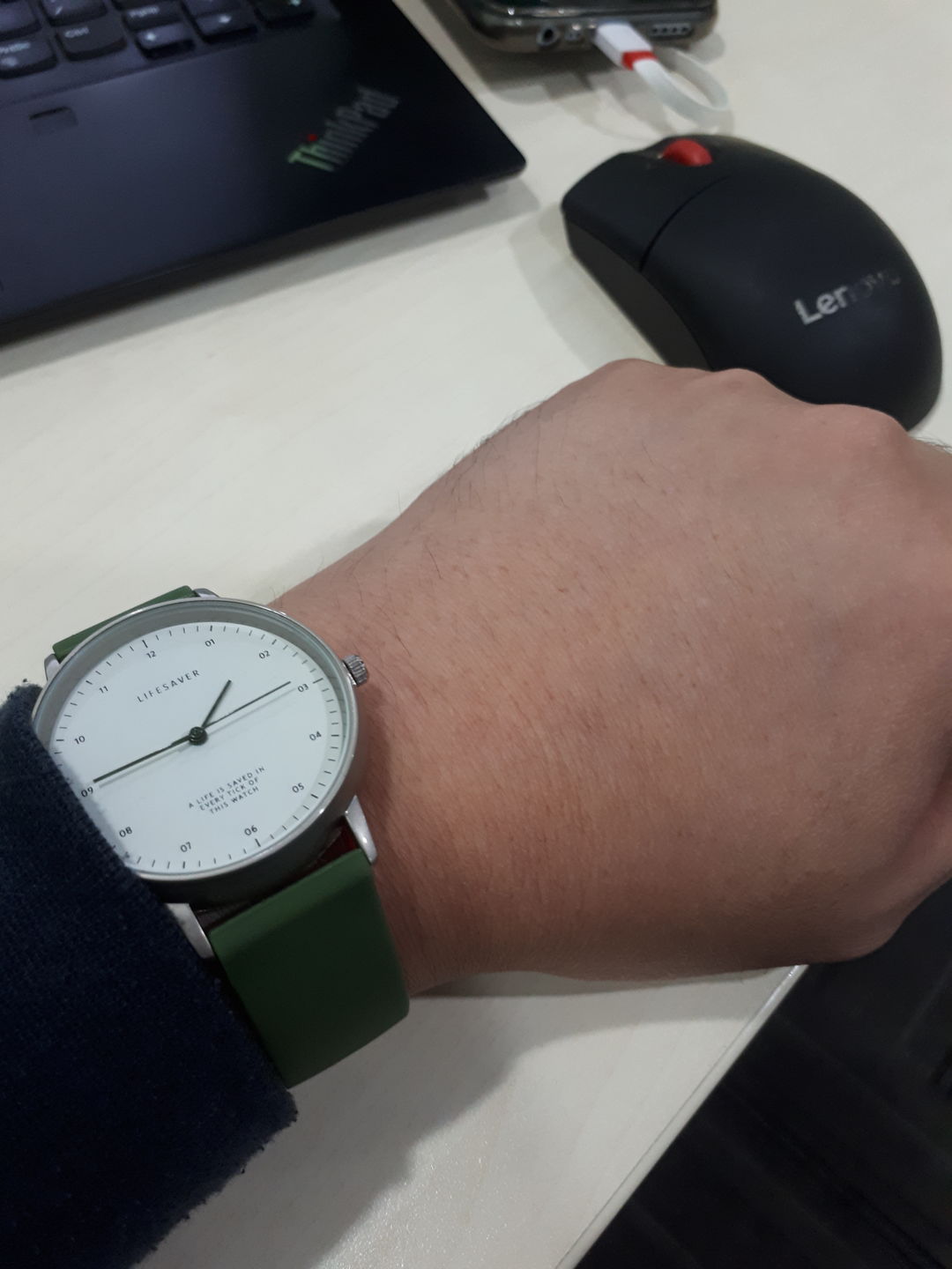 Customer photo review of Life Saver Watch 4.0 – Army Green