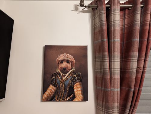 Customer photo review of The Pearl Princess: Custom Pet Canvas