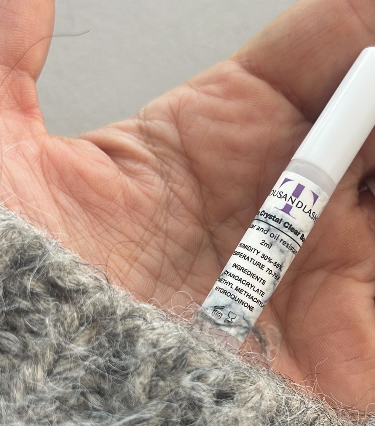 Customer photo review of LASH ADHESIVE SAMPLE
