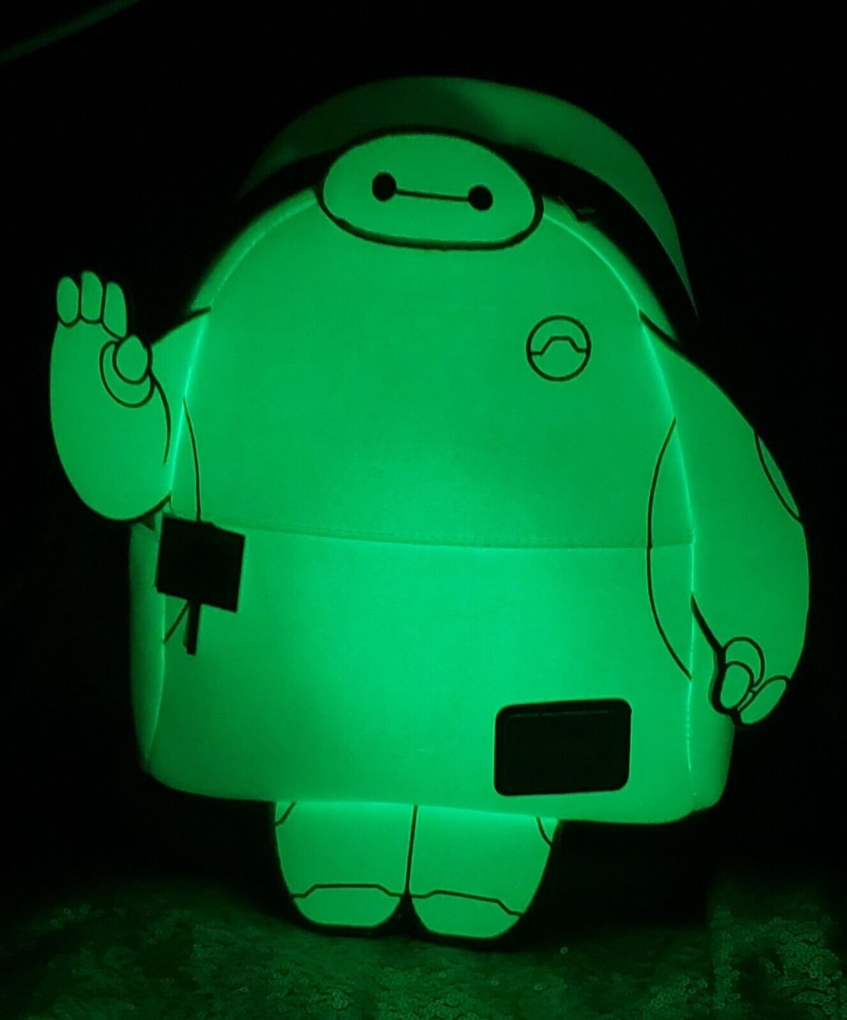 Customer photo review of 707 Street Exclusive - Loungefly Disney Glow in the Dark Talking Baymax Mini Backpack - December Preorder