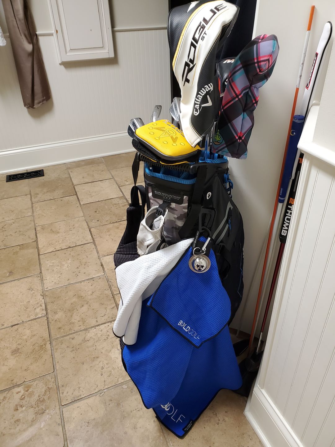 Customer photo review of The Bundle - Two-Tone Magnetic Golf Towel System