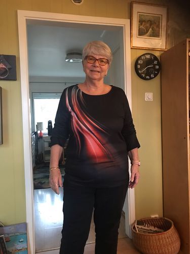 Customer photo review of Drukowany top z okrągłym dekoltem