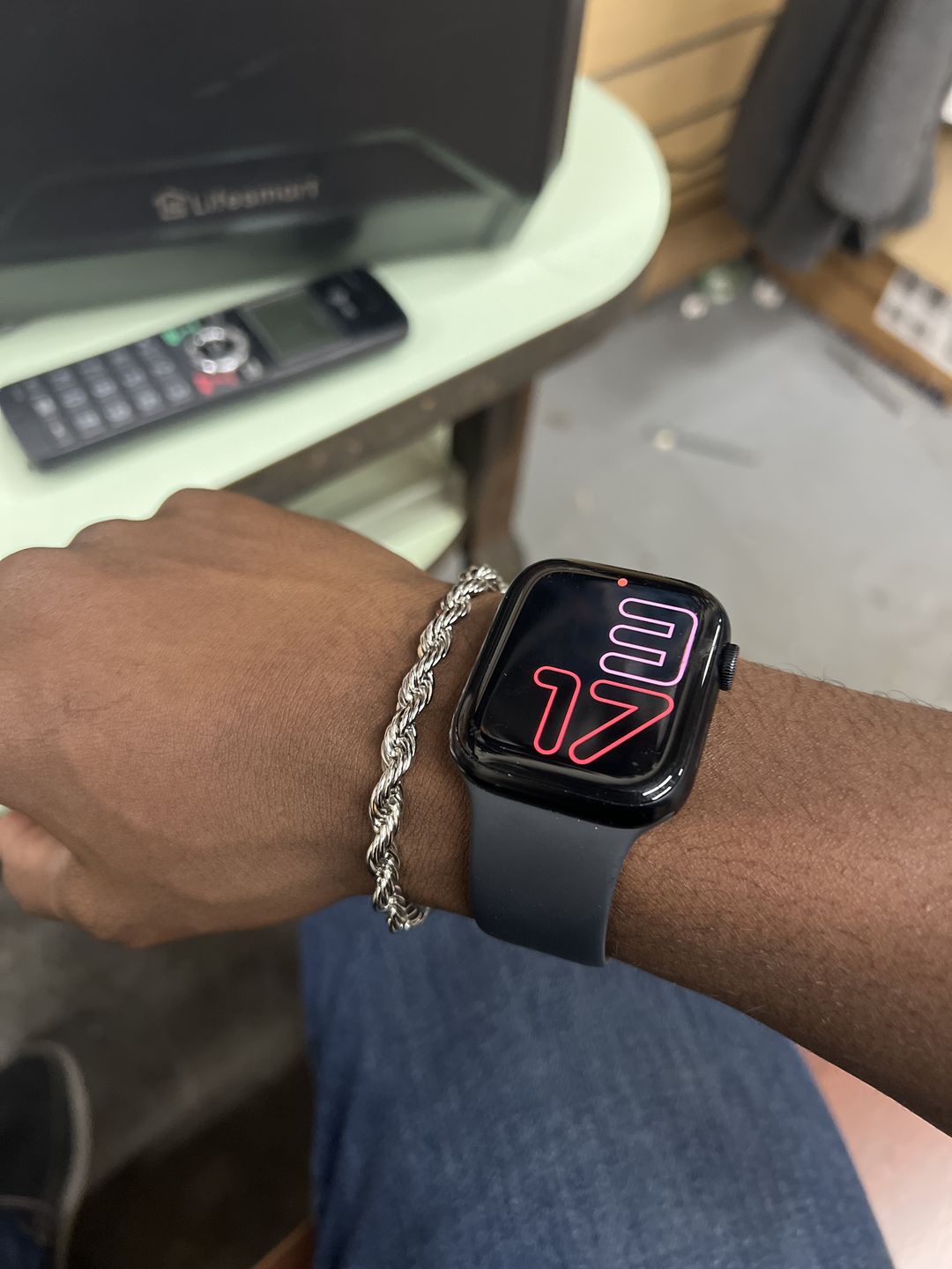 Customer photo review of 6mm Rope Bracelet - White Gold