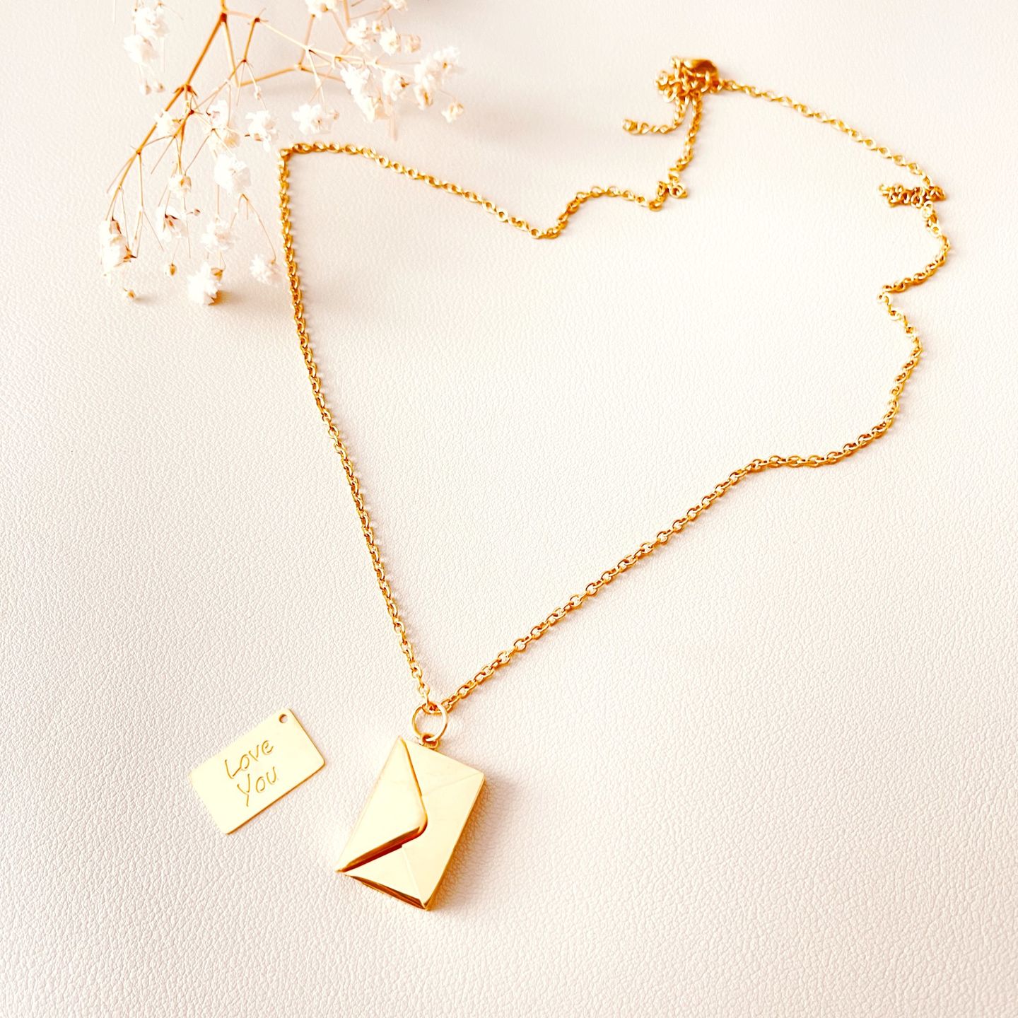 Customer photo review of Personalized Love Letter Necklace