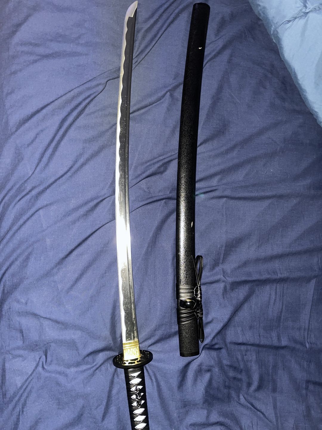 Customer photo review of The Yozora Handmade Katana Carbon Steel