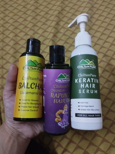 Customer photo review of Rapunzel Hair Oil - Combinations of Different Herbal Oils, Prevents From Dandruff & Hair Fall, Improves Hair Growth & Promotes Shiny, Strong Hair