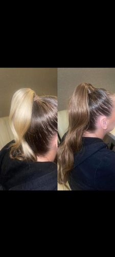 Customer photo review of The Loose Wave 22" Clip-In Ponytail