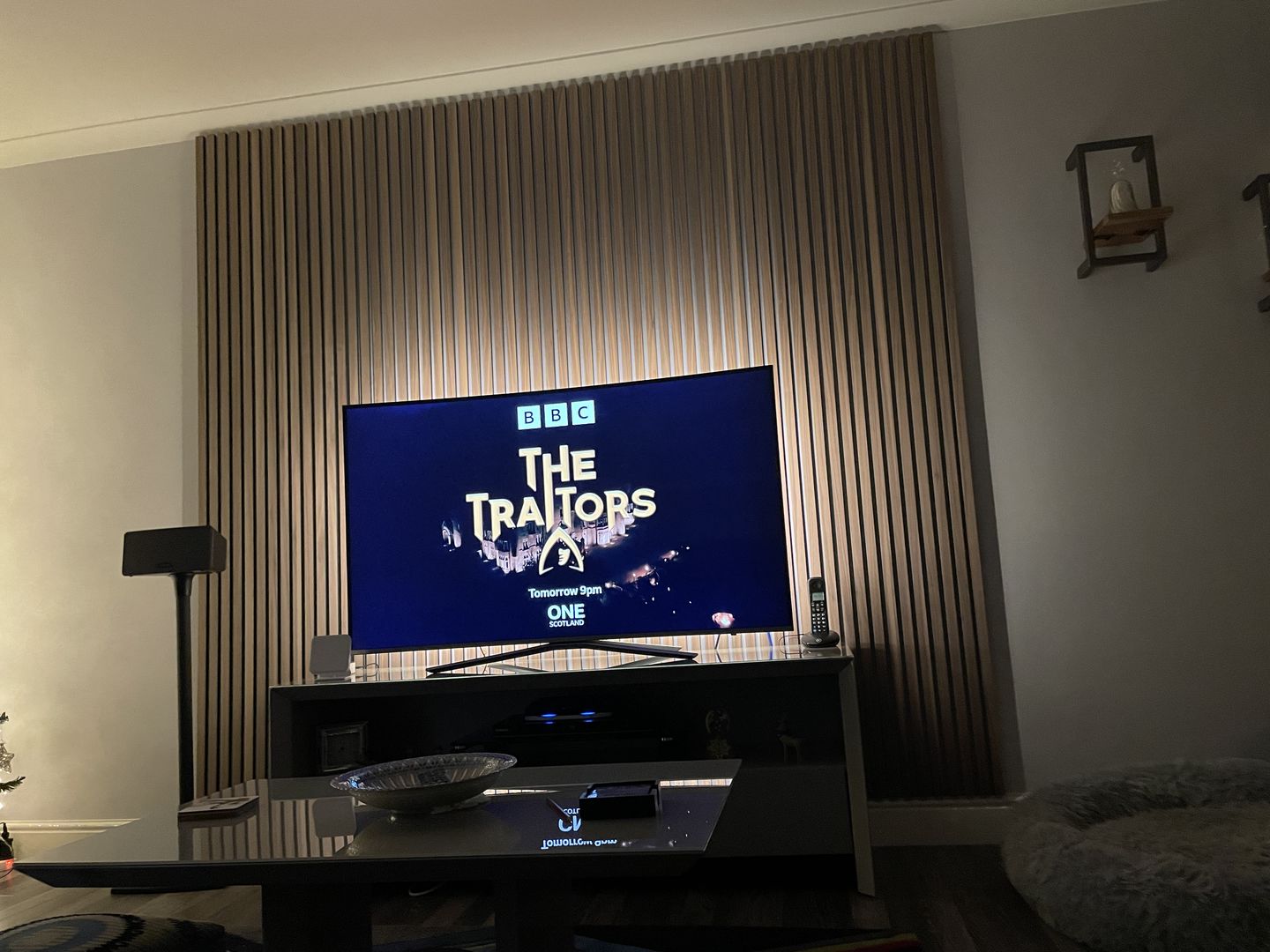 Customer photo review of SlatWall Acoustic Walnut