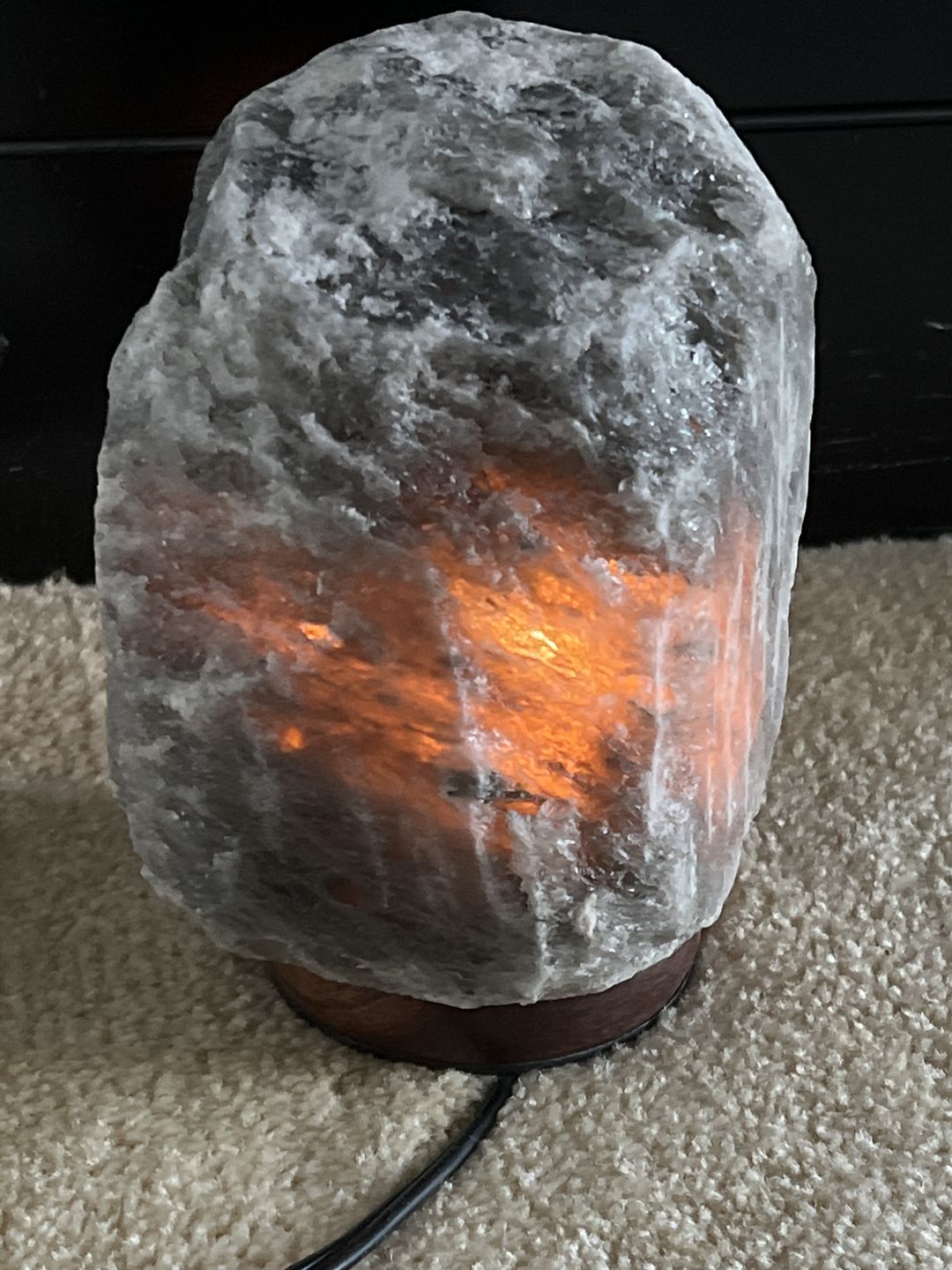 Customer photo review of Rare Gray Himalayan Salt Lamp