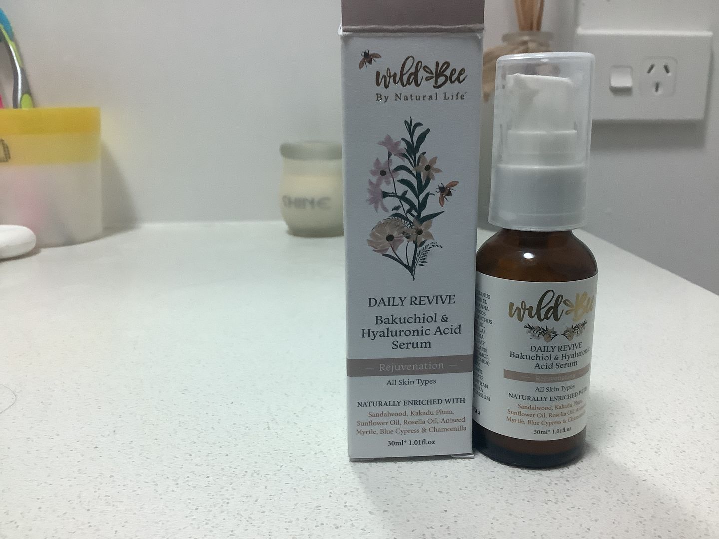 Customer photo review of Wild Bee Daily Revive - Bakuchiol & Hyaluronic Acid 30ml Serum