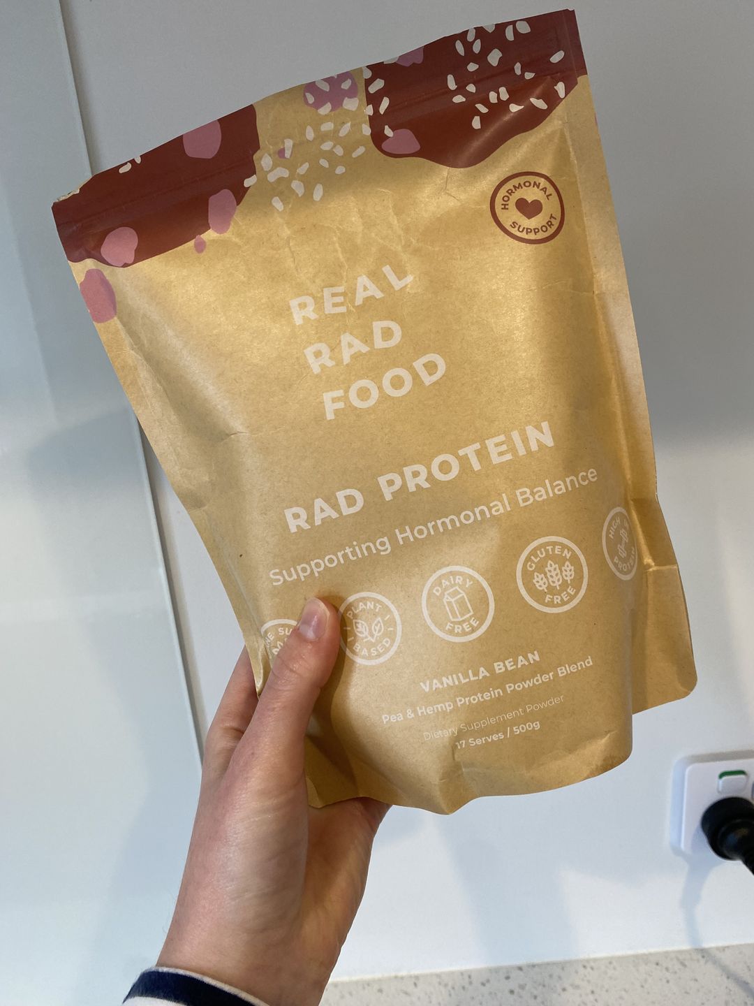 Customer photo review of Rad Protein Vanilla bean