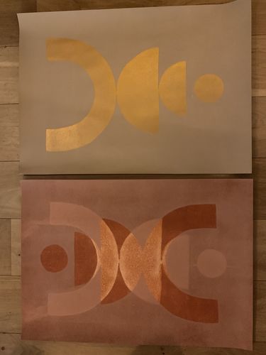 Customer photo review of 50x70 monoprint