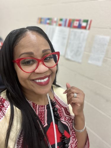 Customer photo review of Dashiki Dress- Delta -Final Sale
