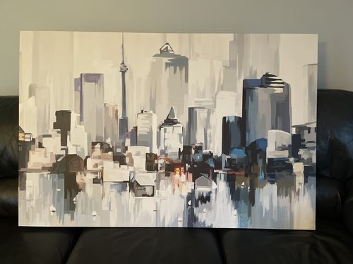 Customer photo review of 'Abstract Toronto' Framed Canvas
