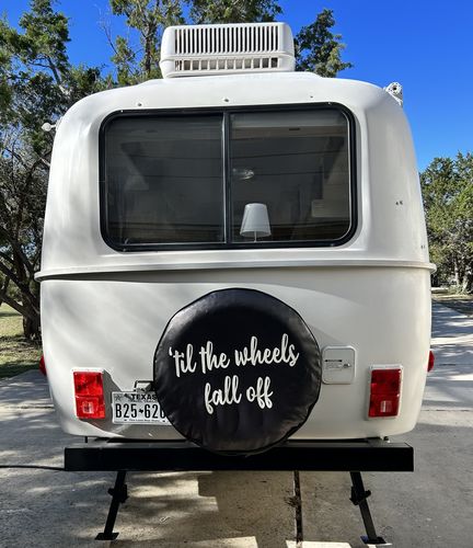 Customer photo review of Custom Spare Tire Cover for Jeep, RV, Bronco Camper, Trailer, & More